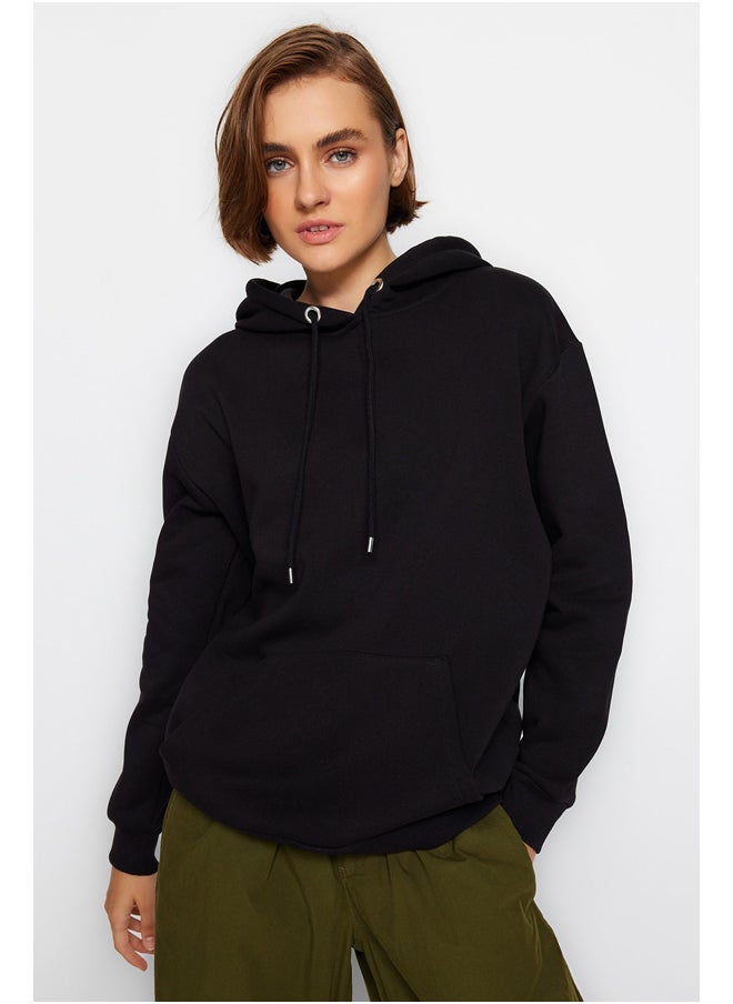 trendyol - Hoodie - Black - Oversize - Image 1