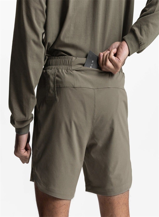 Loquat Men's Single-Layer Breathable And Quick Drying Shorts Military Green,  - Image 1