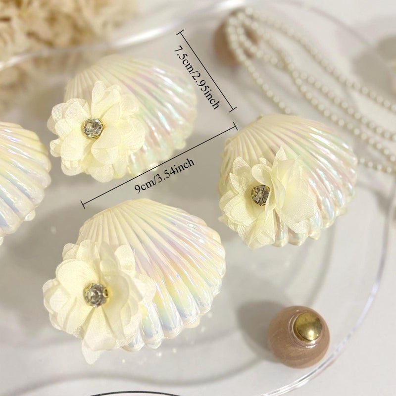 Custom Baptism Favors 50pcs Personalized Rosary Keepsake Acrylic Sign White Flower Prayer Beads Shell Box For Boys Girls Christening Birthday Party Bridal Shower Quinceanera - Image 2
