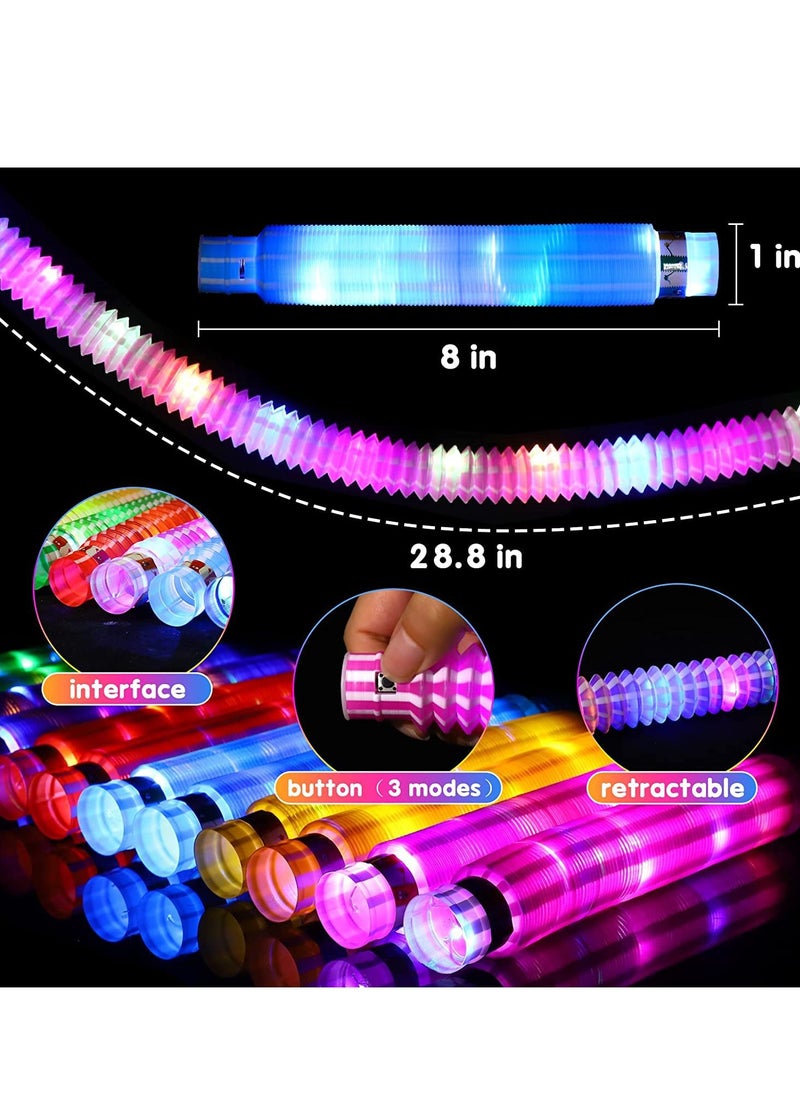 Captaintech Glow Sticks Bulk Party Favors 12 Pack for Kids Light Up Tubes in the Dark Supplies Toys Bags Stuffers Birthday Return Gifts  - Image 3