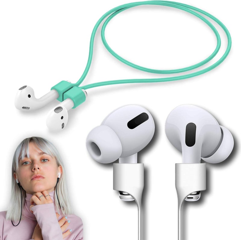 cobcobb Ultra Strong Magnetic Airpod Pro Strap Anti-Lost Cord Sports Lanyard Compatible with Airpods 3rd 2nd Generation Pro 3 2 1 (Mint) - Image 1