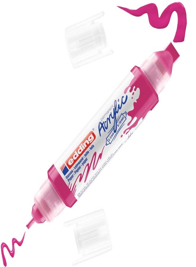 Edding 5400 Acrylic Double Ended Paint Marker - Telemagenta 909 - Image 1