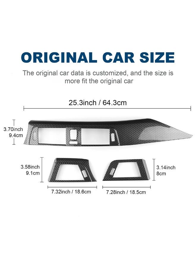 KUNGKIC Car Dashboard Cover Panel Sticker Carbon Style ABS Decal For BMW F30 F31 F32 F33 F34 F36 2013 2014 2015 2016-2018 3 4 Series LHD - Image 1
