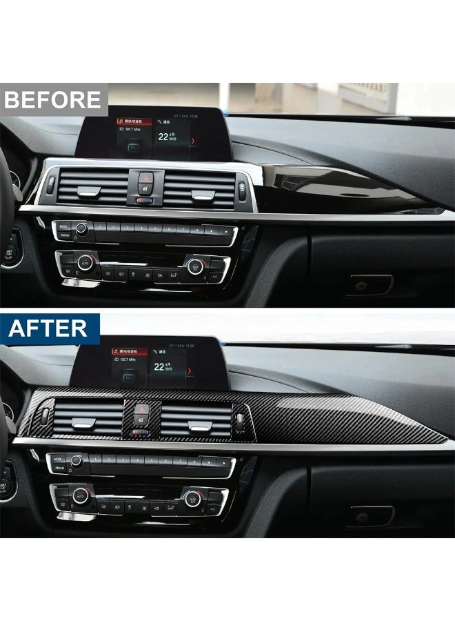 KUNGKIC Car Dashboard Cover Panel Sticker Carbon Style ABS Decal For BMW F30 F31 F32 F33 F34 F36 2013 2014 2015 2016-2018 3 4 Series LHD - Image 4