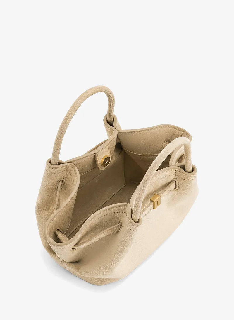 Jw Pei off white Hana Mini Faux Suede Tote Bag for Women | Best Price UAE