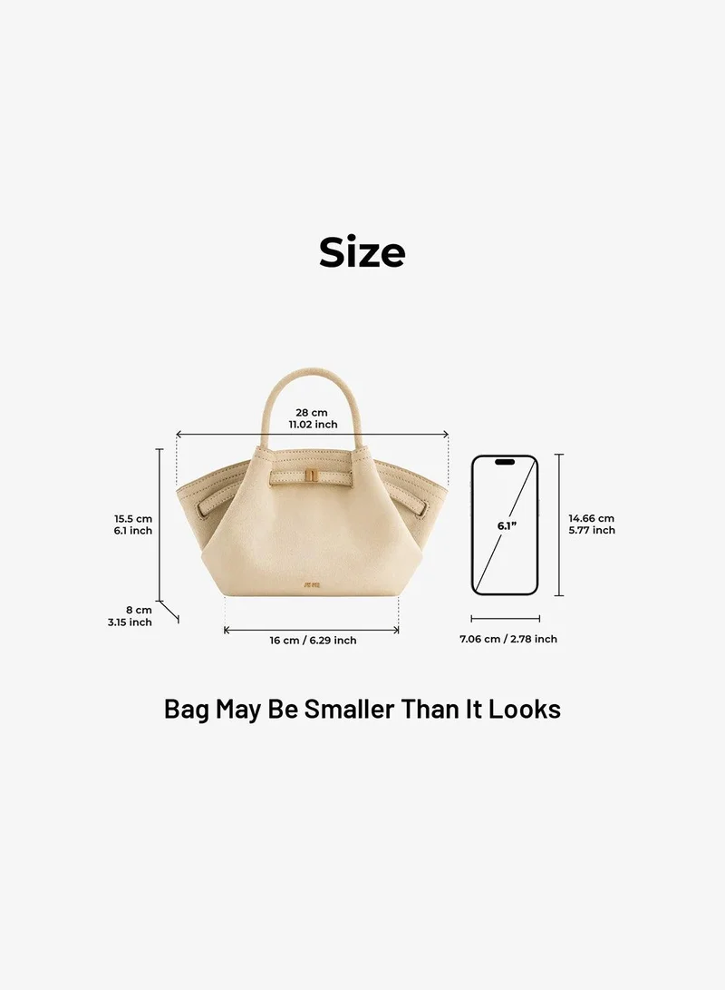 Jw Pei off white Hana Mini Faux Suede Tote Bag for Women | Best Price UAE