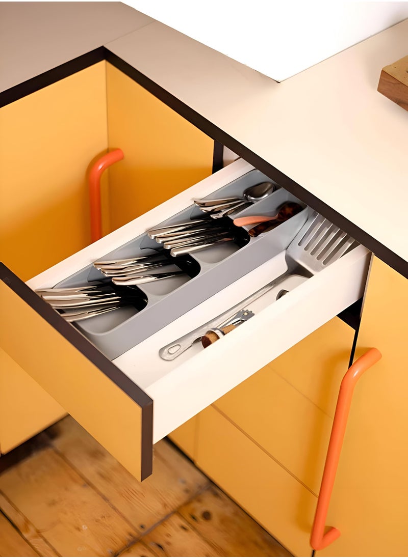 Generic - Kitchen Drawer Divider - Perfect Utensil Organizer For Small Spaces, Keeping Spoons, Forks, And Knives Neatly Arranged And Easily Accessible - Image 1