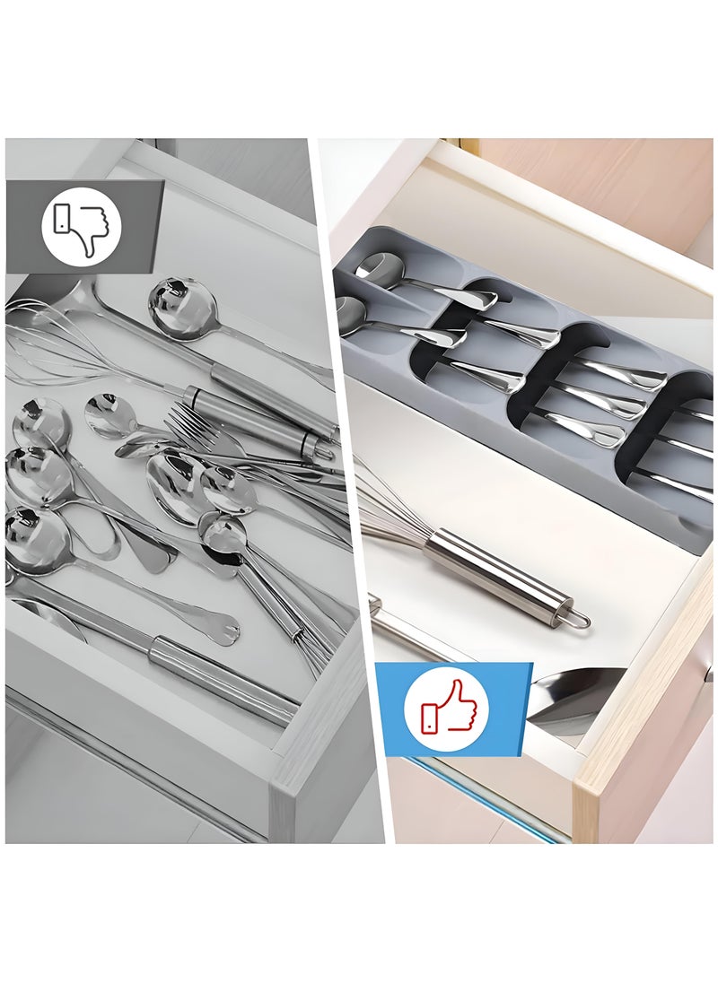 Generic - Kitchen Drawer Divider - Perfect Utensil Organizer For Small Spaces, Keeping Spoons, Forks, And Knives Neatly Arranged And Easily Accessible - Image 1