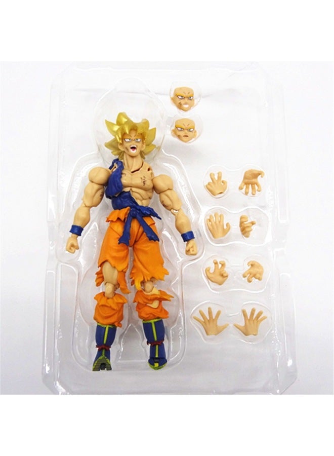 SHF Movable Resurrection Wukong Free Meaning Super Saiyan Tranks Bidaclin Sun Wufan Hand Office-Color:Tranks - Image 3