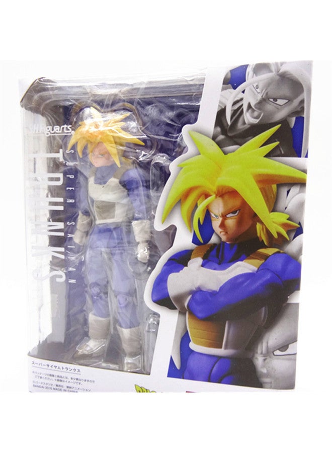 SHF Movable Resurrection Wukong Free Meaning Super Saiyan Tranks Bidaclin Sun Wufan Hand Office-Color:Tranks - Image 1