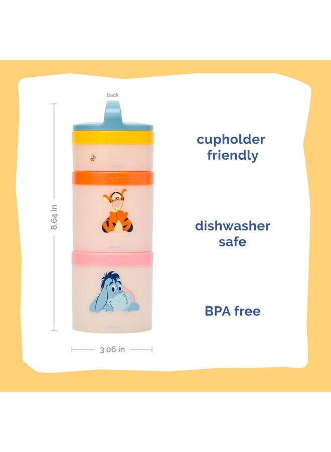 Whiskware Disney Winnie The Pooh Stackable Snack Containers for Kids and Toddlers, 3 Stackable Snack Cups for School and Travel, Sweet Like Honey, Pooh and Friends - Image 2