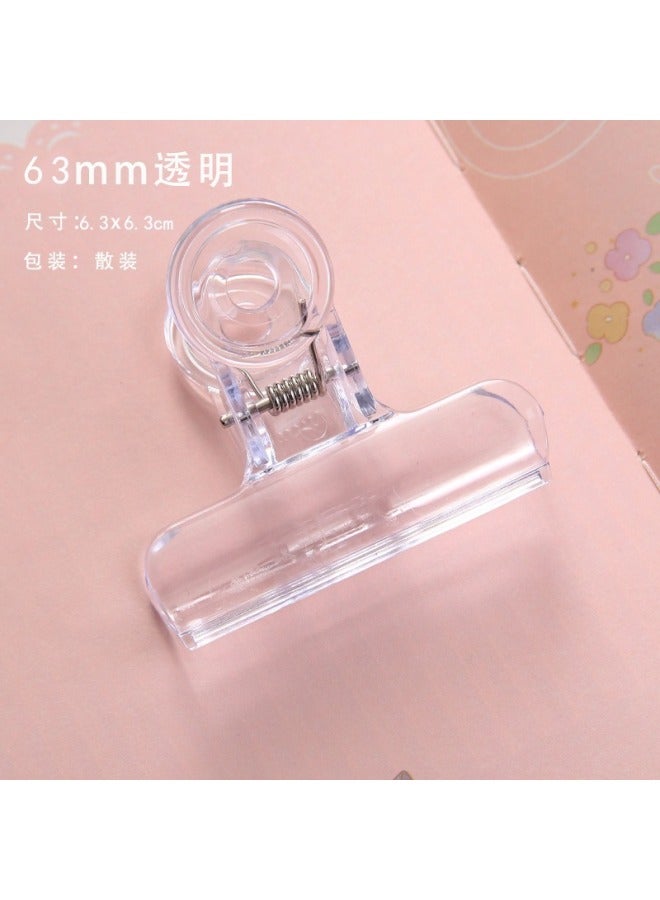 HELPS Creative Multi-functional Transparent Folder Small Size Long Tail Clip Ticket Holder Student Test Paper Clip Household Snack Sealing Clip - Image 1