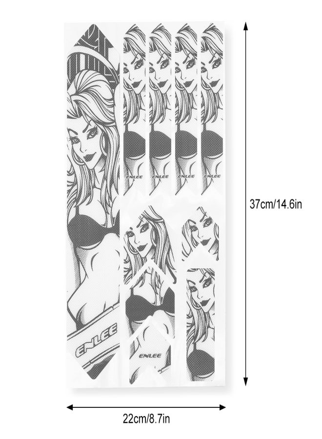 إنلي ملصق إطار الدراجة، واقي إطار الدراجة الجبلية، ملصق قابل للإزالة، غطاء لاصق لإطار الدراجة على الطريق - Image 3