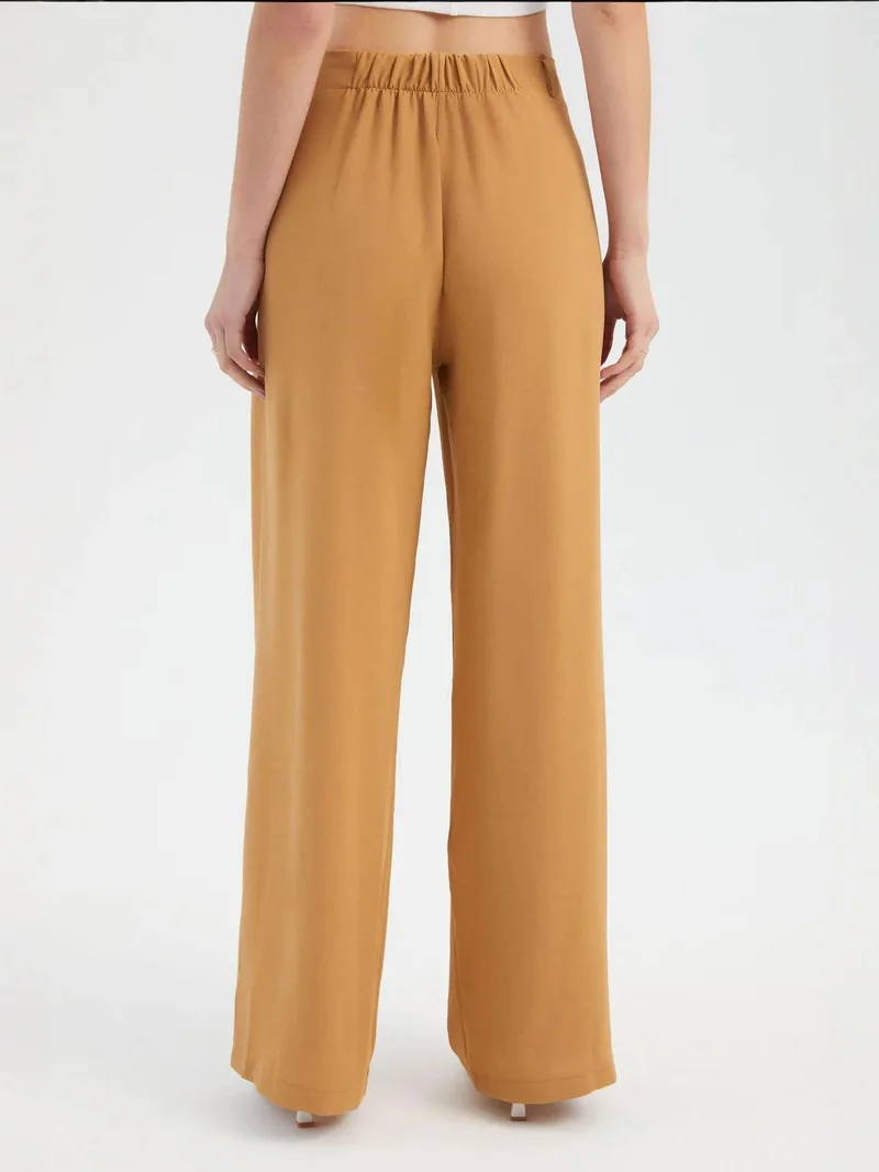 HICCUP  High Waist Pleated Wide Leg Trousers for Women | Best Price UAE