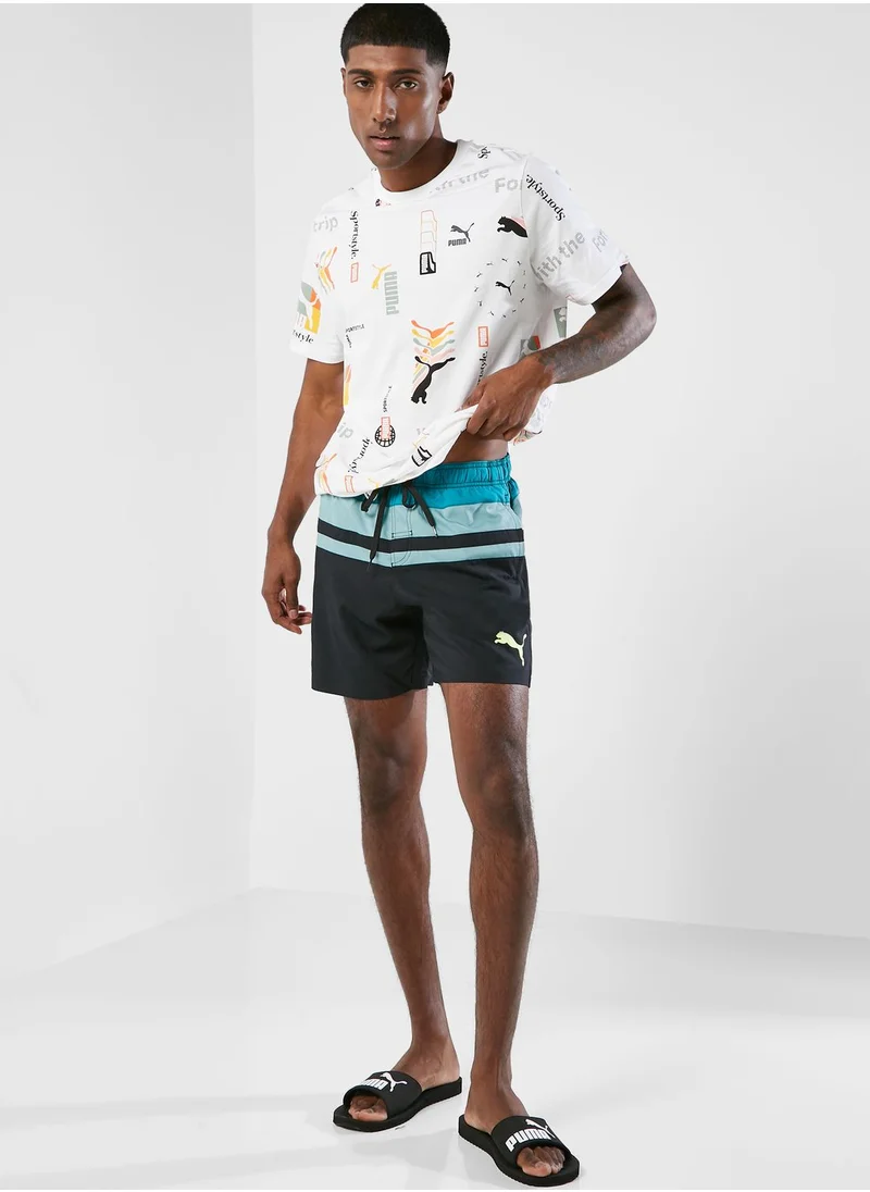 PUMA Logo Heritage Swim Shorts