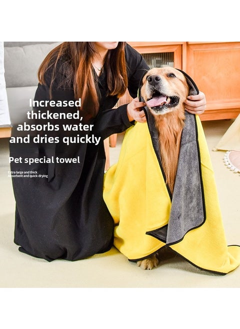 Large - sized Thickened Quick - drying Non - sticky Pet Absorbent Bath Towel and Drying Towel