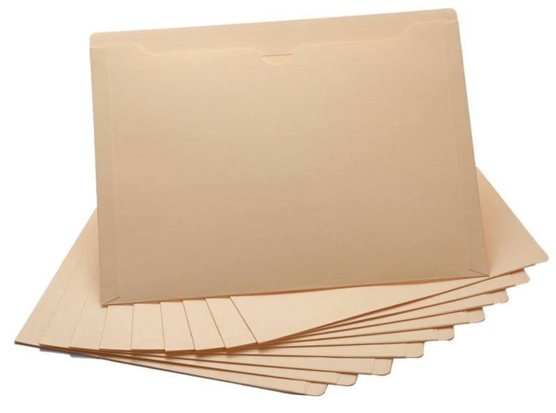 ACTIVITYYA Manila File Jackets, Flat-No Expansion, Letter Size, Reinforced Straight-Cut Tab, 10 Pack - Image 1
