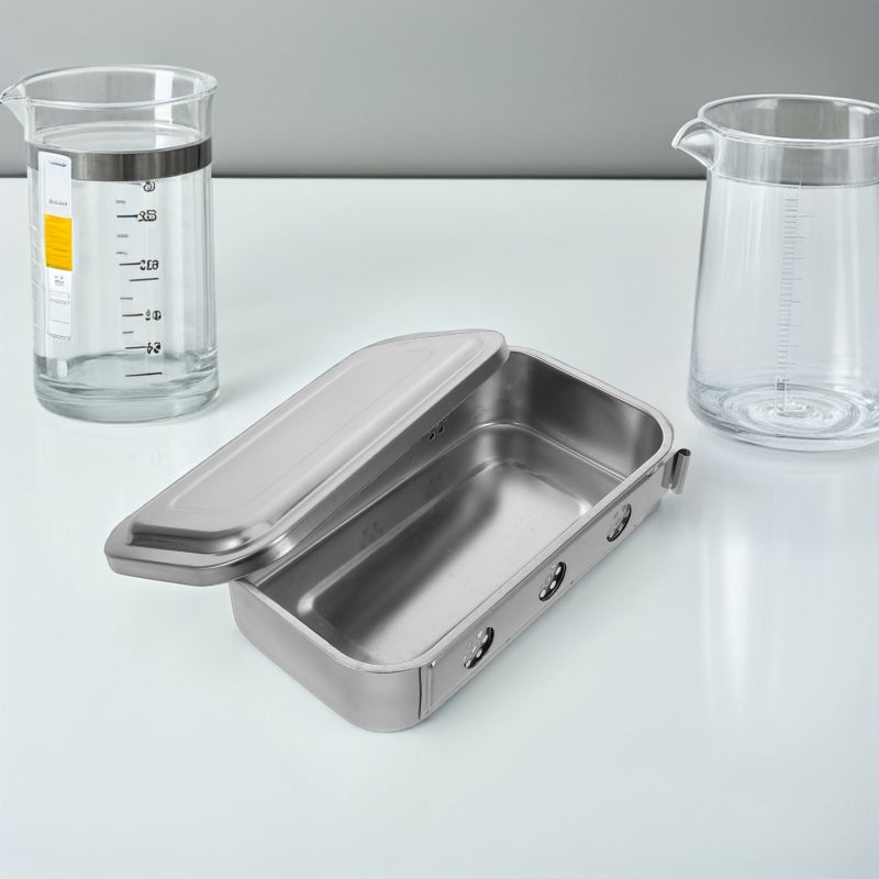 Stainless Steel Pan with Lid and Hole Dish Plate for Instruments Accessories - Image 5