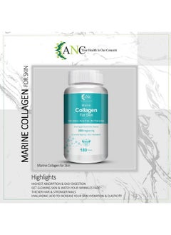 ANC Marine Collagen 3000Mg With Biotin & Vitamin C For Skin, Healthy Hair, Nails & Joints 180 Tablets (Pack Of 1)  - Image 4