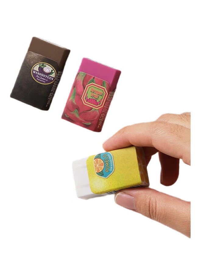 Plus Fruit Series Erasers For Clean Exams And Students, Cute Erasers For Art Use, Erx-0311Ns Eraser 4-Color Set - Image 3