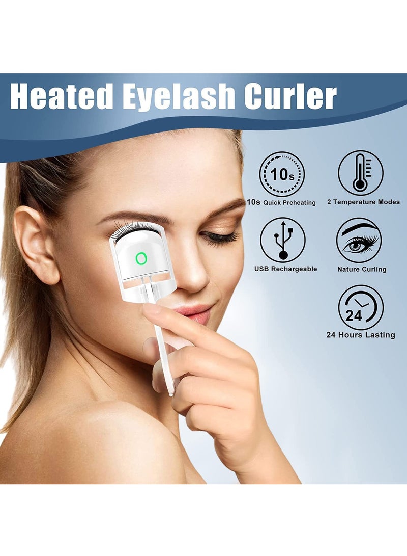 Hihonor Heated Eyelash Curlers - Rapid Heated Lash Curler - Rechargeable Electric Eyelash Curler - Temperature Control,Quick Natural Curling for Long Lasting with Sensing Heating Silicone Pad - Image 5