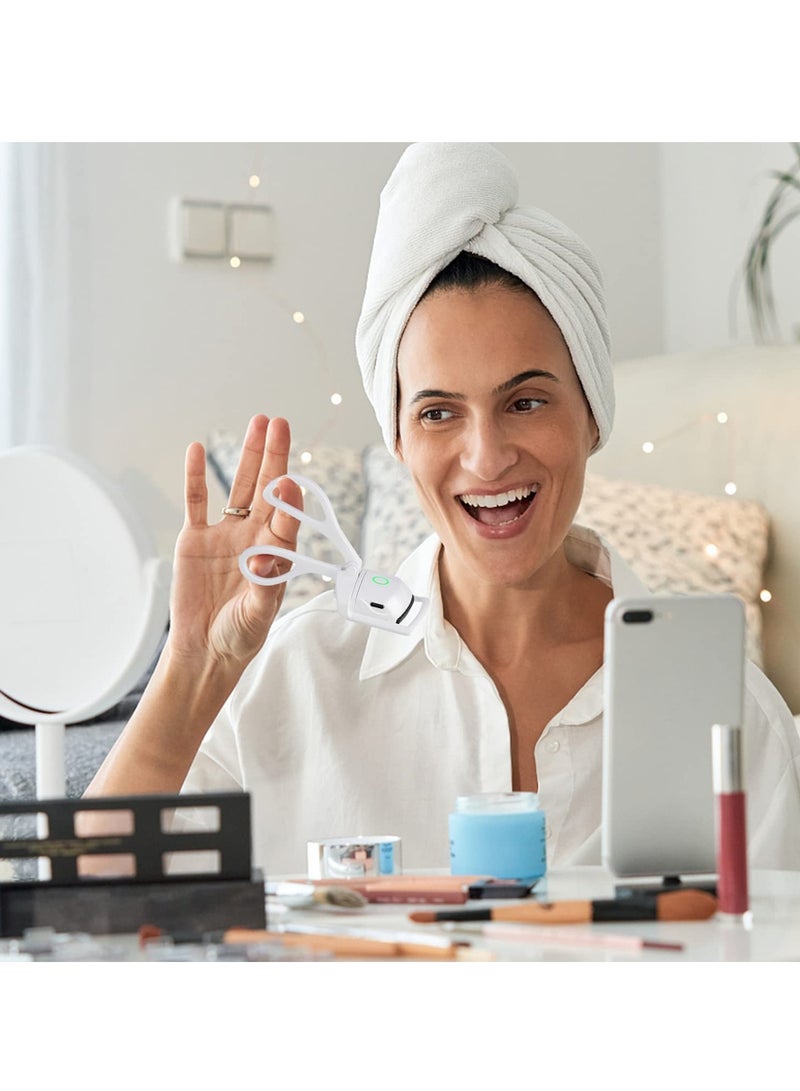 Hihonor Heated Eyelash Curlers - Rapid Heated Lash Curler - Rechargeable Electric Eyelash Curler - Temperature Control,Quick Natural Curling for Long Lasting with Sensing Heating Silicone Pad - Image 1