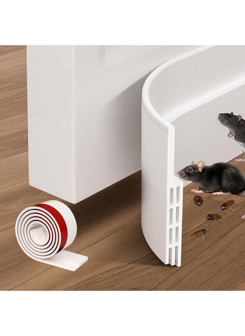 HomarKet Under Door Draft Stopper, 39" L Weather Stripping Door Seal, Bottom of Door Sweep for Exterior & Interior Doors, Garage Window Blocker Noise Dust Insulation Draft Guard, White  - Image 1