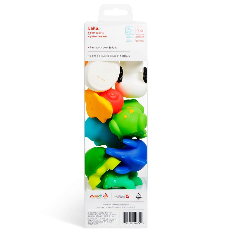 Munchkin Baby Bath Toy Squirts for Babies and Toddlers 9 Months and Up, Lake Animal Squirters, 8 Pack - Image 5