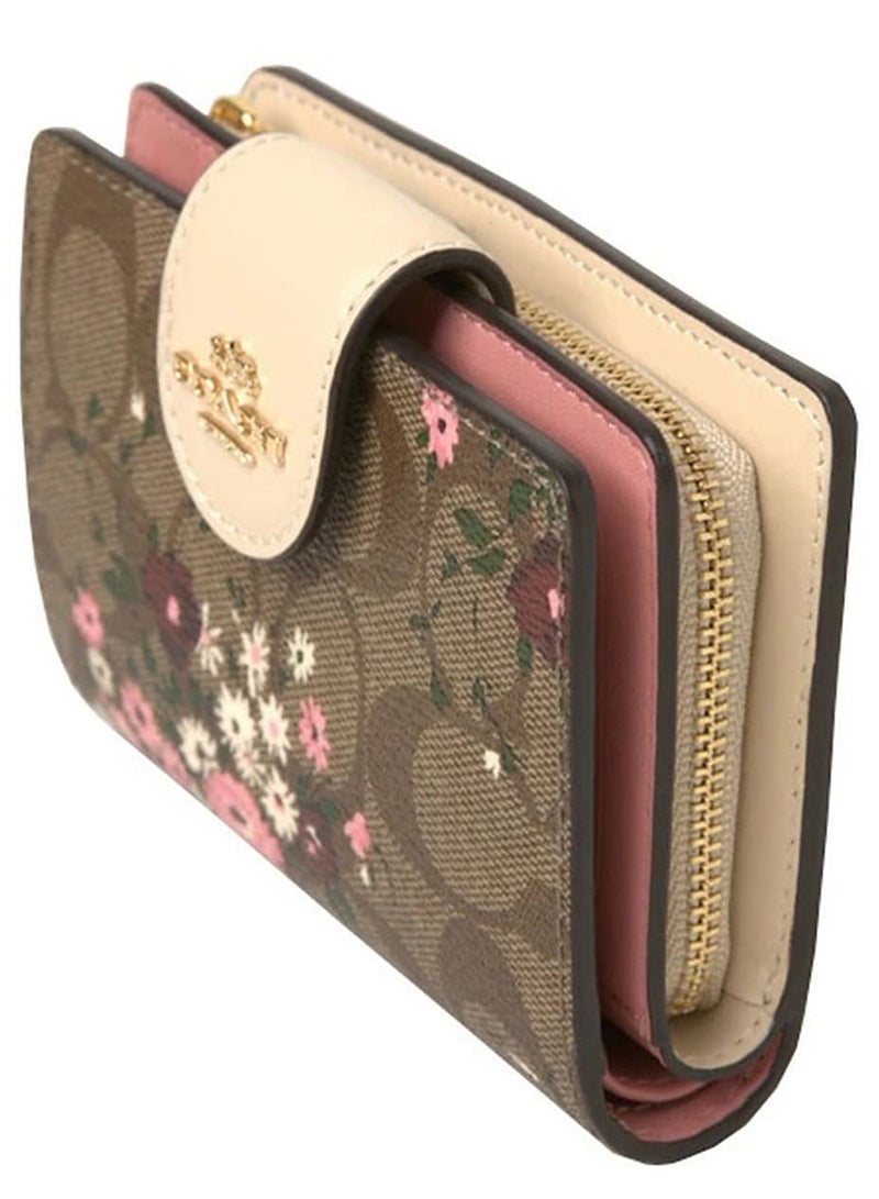 coachoutlet COACH Women’s Signature Floral Print Bifold Wallet C3773 - Image 4