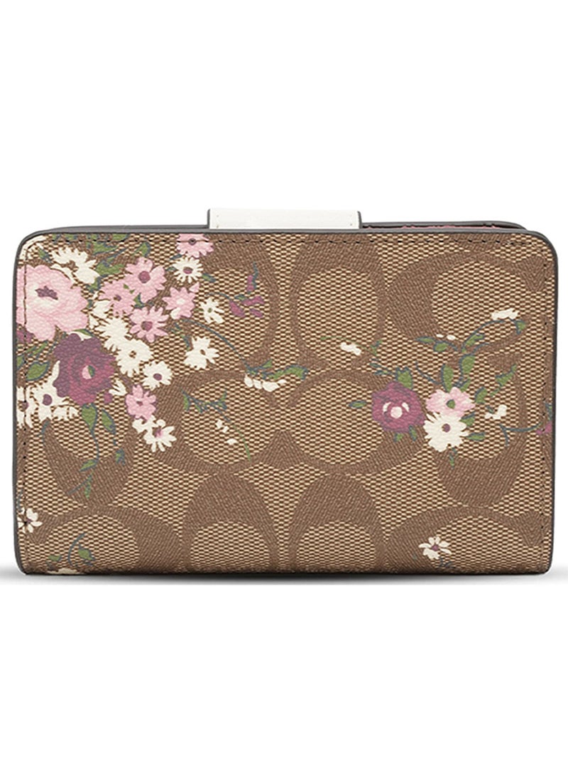 coachoutlet COACH Women’s Signature Floral Print Bifold Wallet C3773 - Image 2