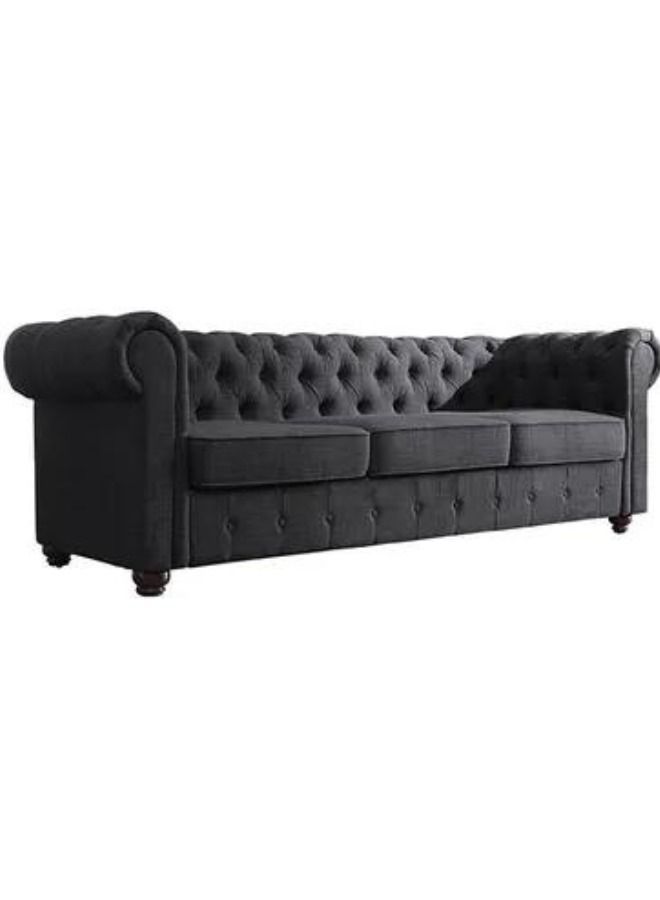 3-Seater Chester Hill Sectional Sofa Black 210x80x90
