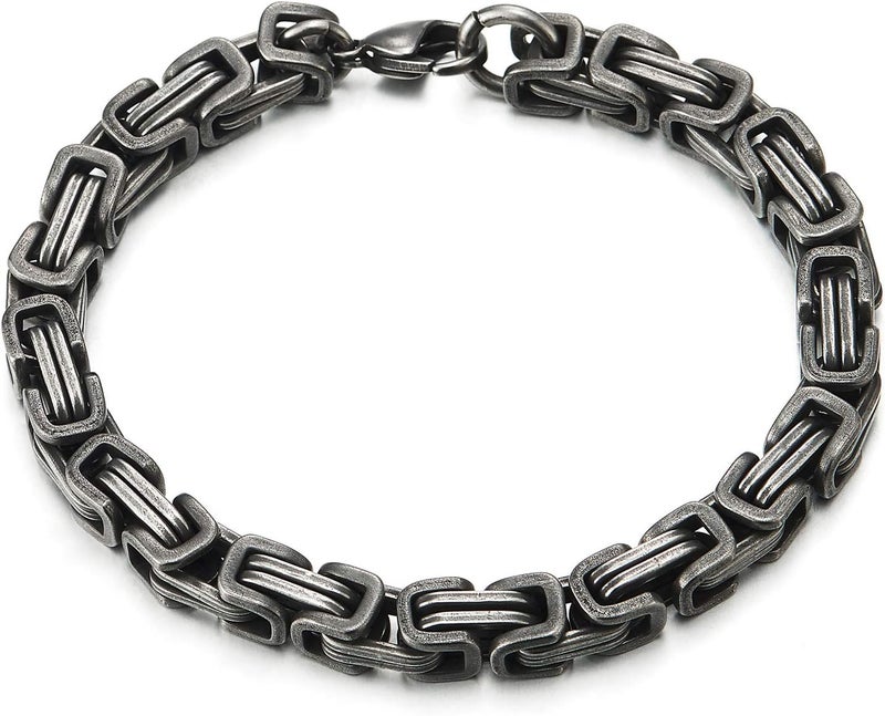 COOLSTEELANDBEYOND Mens Women New Stainless Steel Braided Link Bracelet Polished - Image 1