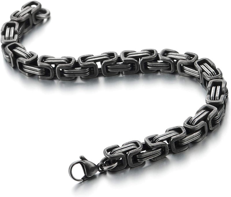 COOLSTEELANDBEYOND Mens Women New Stainless Steel Braided Link Bracelet Polished - Image 3