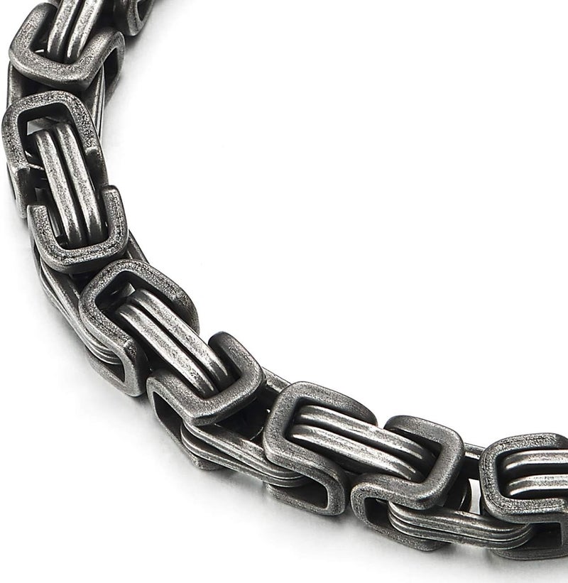 COOLSTEELANDBEYOND Mens Women New Stainless Steel Braided Link Bracelet Polished - Image 2