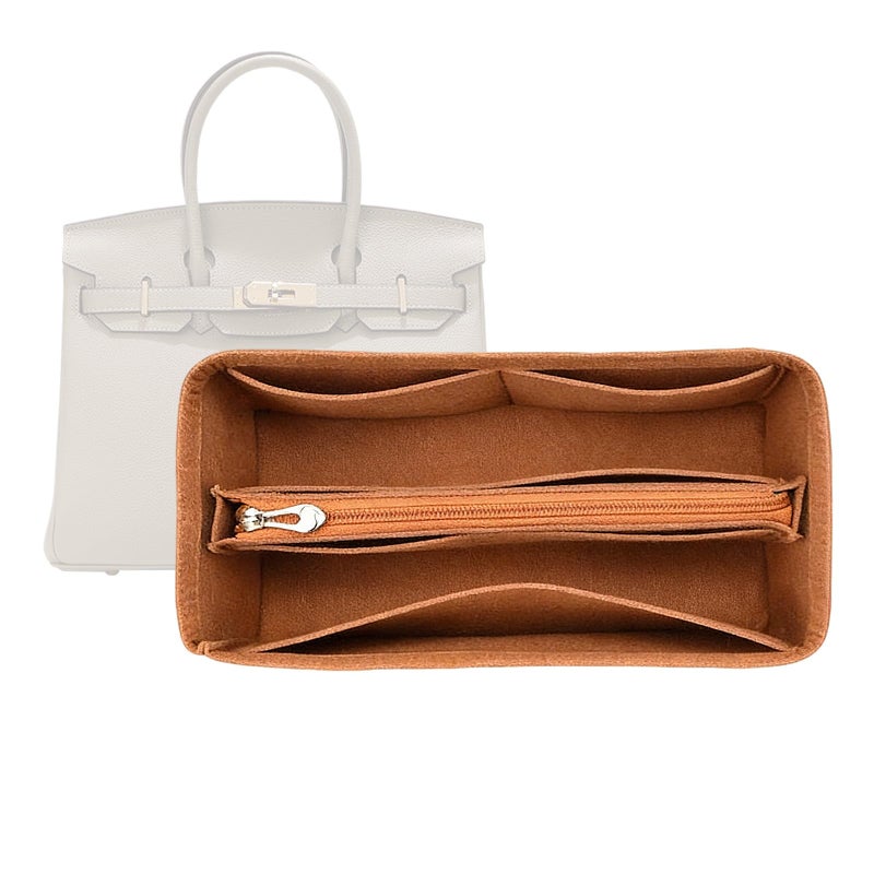 Lckaey Purse Organizer for Hermes birkin bag 25 Felt organizer insert Y013M Pull camelS - Image 2