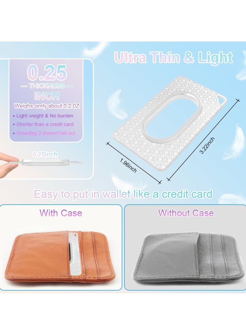 SYOSI 2 Pack for Galaxy tag2 Wallet Holder, Ultra Thin Card Holder for SmartTag2, Soft TPU Smart Tag2 Case for Wallet, Handbag, Backpack- Stays Hidden - Image 5