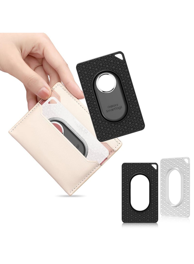 SYOSI 2 Pack for Galaxy tag2 Wallet Holder, Ultra Thin Card Holder for SmartTag2, Soft TPU Smart Tag2 Case for Wallet, Handbag, Backpack- Stays Hidden - Image 1