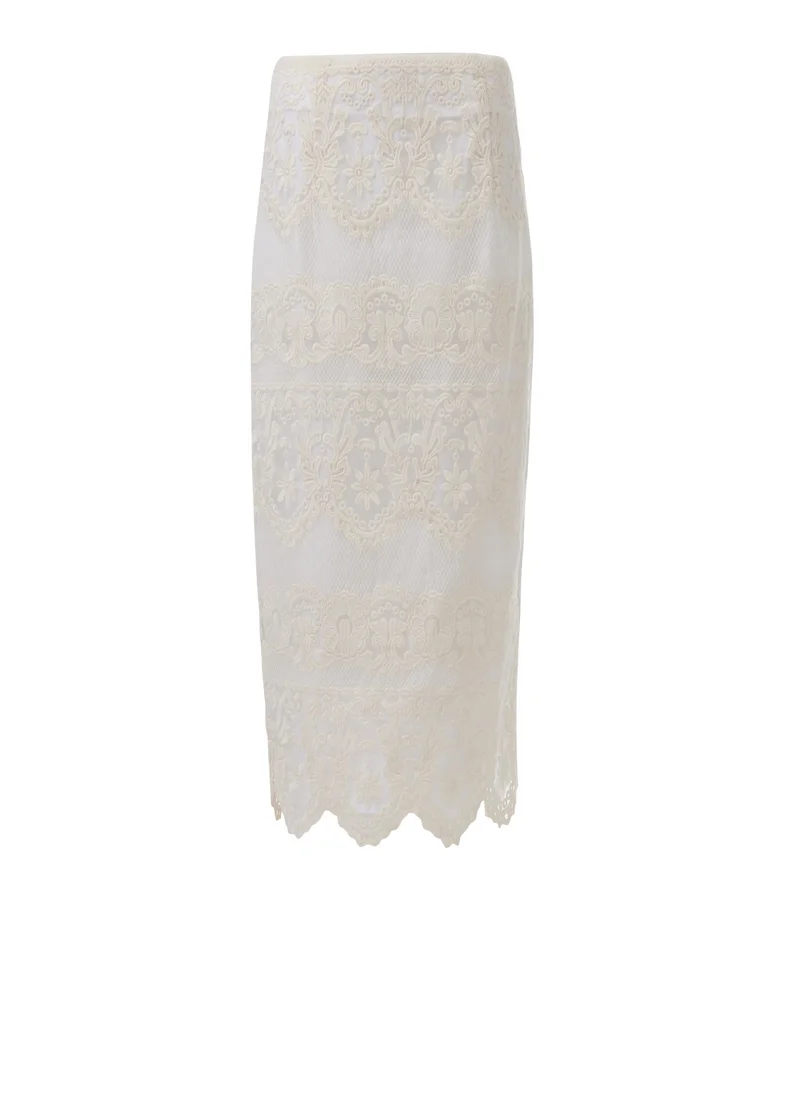 Leem  Lace Pencil Skirt - Shorter Length for Women | Best Price UAE