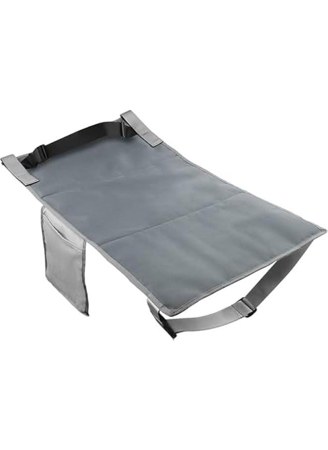 HOOKOR Kids Airplane Footrest, Portable Travel Foot/Leg Rest Hammock Toddler Bed Airplane Seat Extender Mat with Storage Pocket Fits Airplane Flights/High-Speed Rail Seat/Cars/Buses/Trains (Grey)  - Image 1