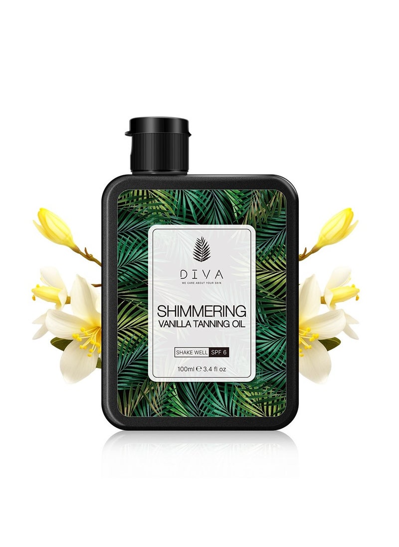 Diva SHIMMERING VANILLA TANNING OIL 100ML  - Image 1