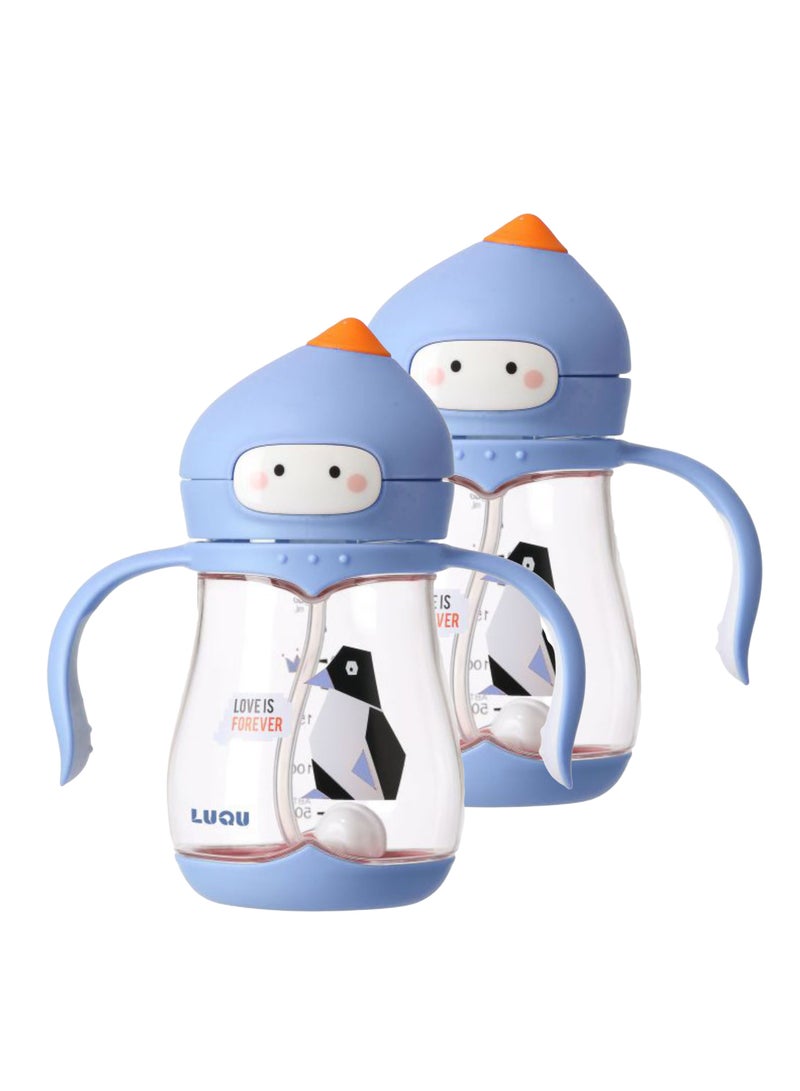 LuQu Anti spill Baby Sippy Cup Light Weight and High Transparency 2 Cups - Image 1