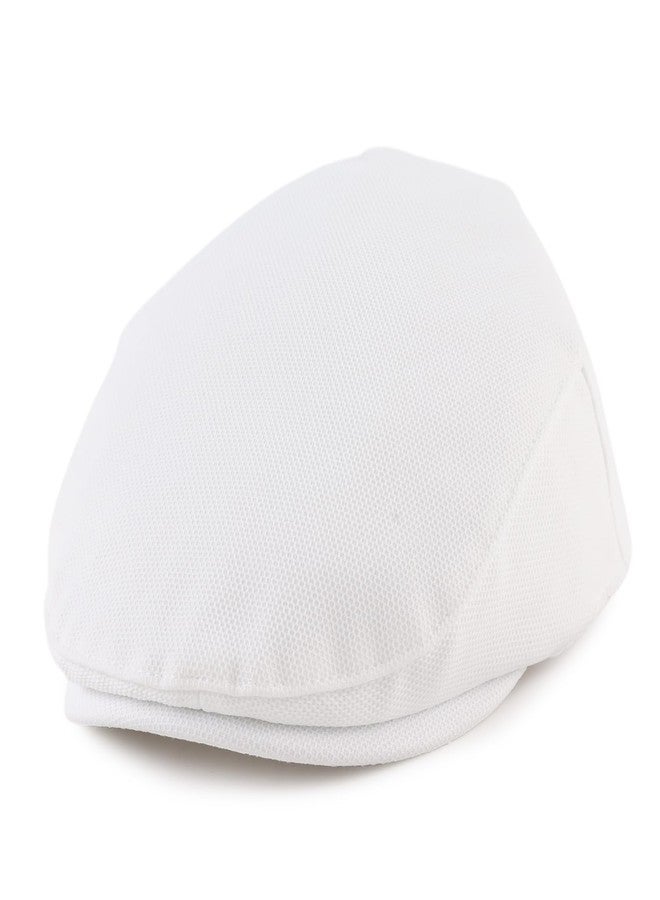 OMUKY Kids Vintage Newsboy Cap Toddler Tweed Beret Hat Cabbie Hat Little Kids Driver Cap(White,0-6M) - Image 1