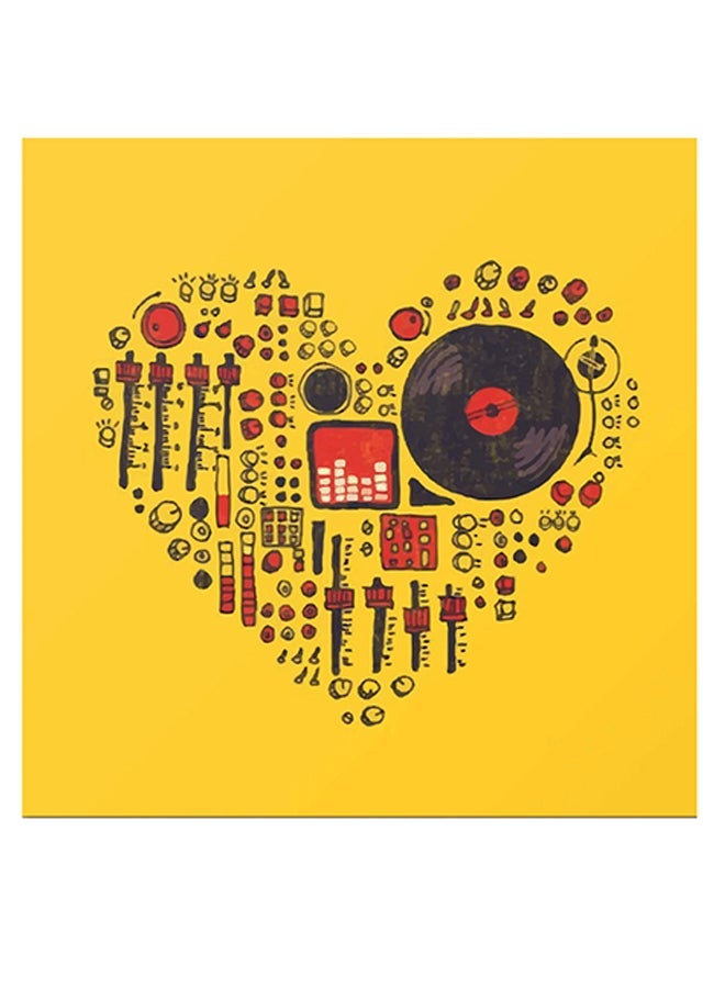 RYN Decorative Wall Art Yellow/Black/Red 30x30cm - Image 2