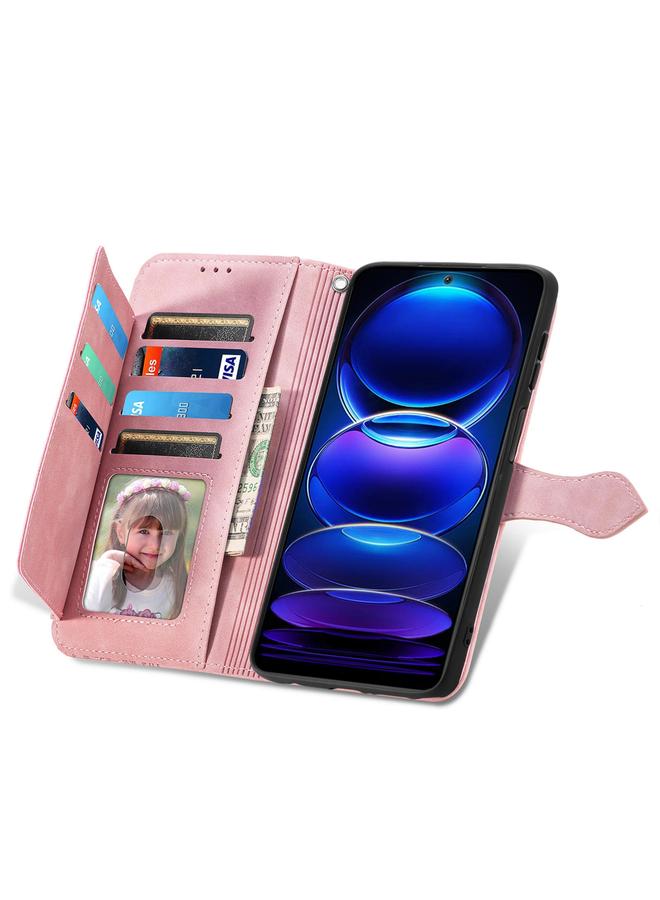 Zaboon Case For HMD Skyline Embossed Flower Zipper Leather Phone Case - Image 4