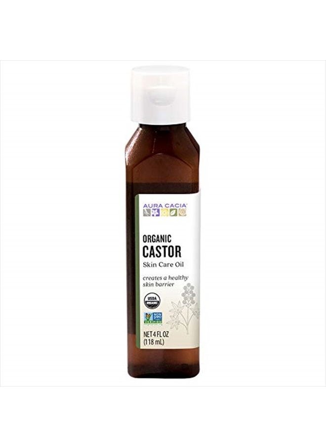Aura Cacia Organic Skin Care Oil, Castor, 4 Fluid Ounce  - Image 1