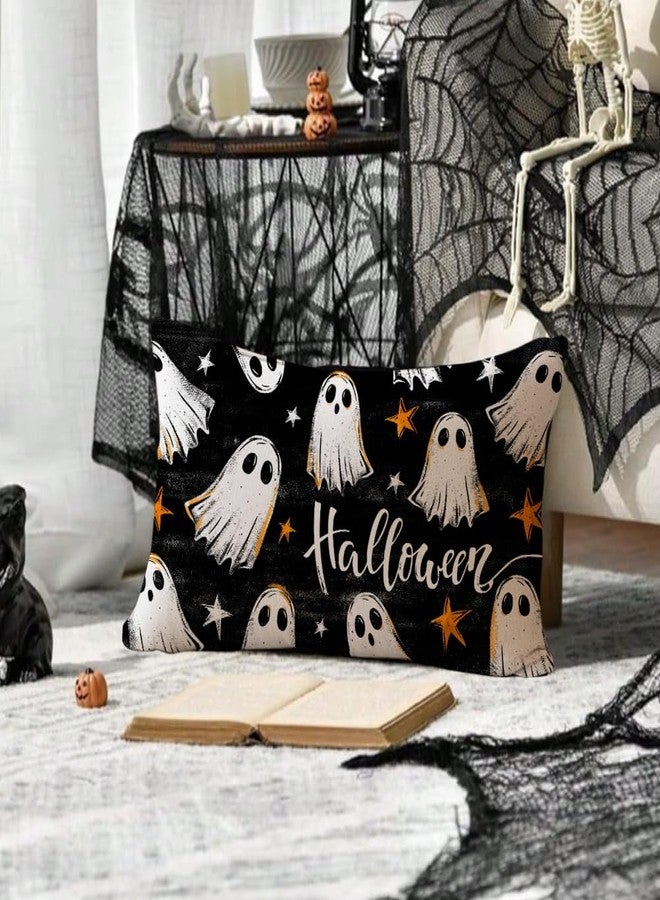 RABUSOFA Halloween Throw Pillow Covers 12x20 Inch,Ghost Decor Star Outdoor Lumbar Cushion Case Decoration for Home Sofa Couch Black (Black, 20" x 12" (Pack of 1)) - Image 5