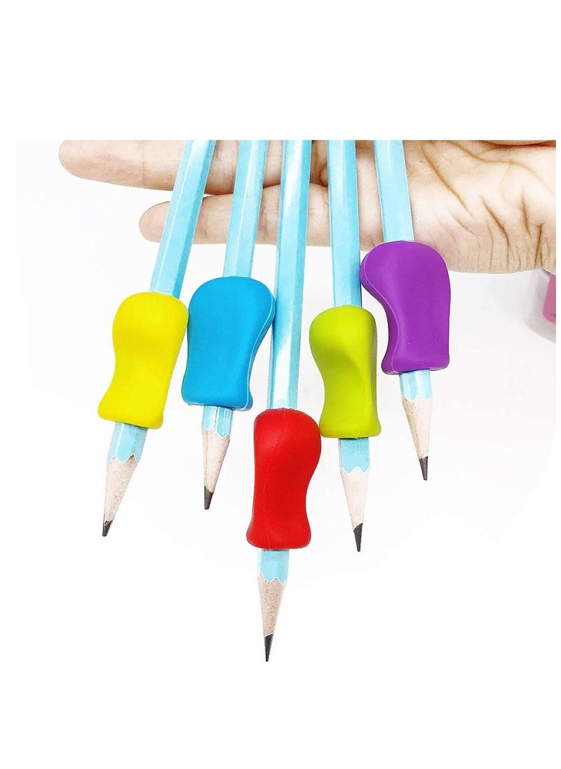 Generic - Pencil Grips for Children,10 Pack Pencil Grips for Kids Handwriting, Ergonomic Writing Training Aid Correction Silicon Gel Pencil Grip for Children Preschoolers 10Pack - Image 1