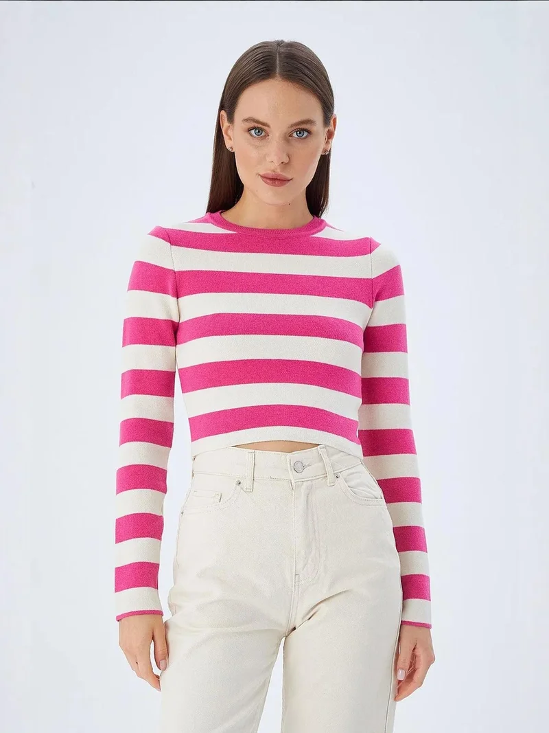 MixRay Mixray Striped Knit Sweater