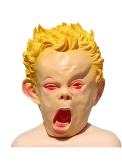 The Bros Latex Party Mask Realistic Human Face Funny Crying Baby Joker Scary Masquerade Mask For Adult (wash it befor using)  - Image 1
