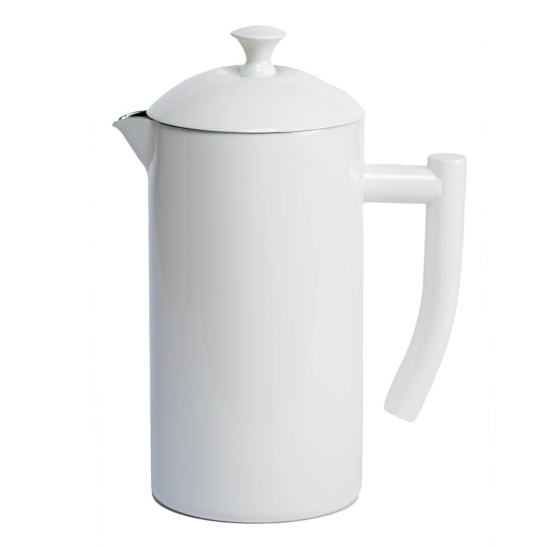 Frieling DoubleWalled Stainless Steel French Press Coffee Maker  Snow White 34 fl oz  Camping French Press Coffee Pot